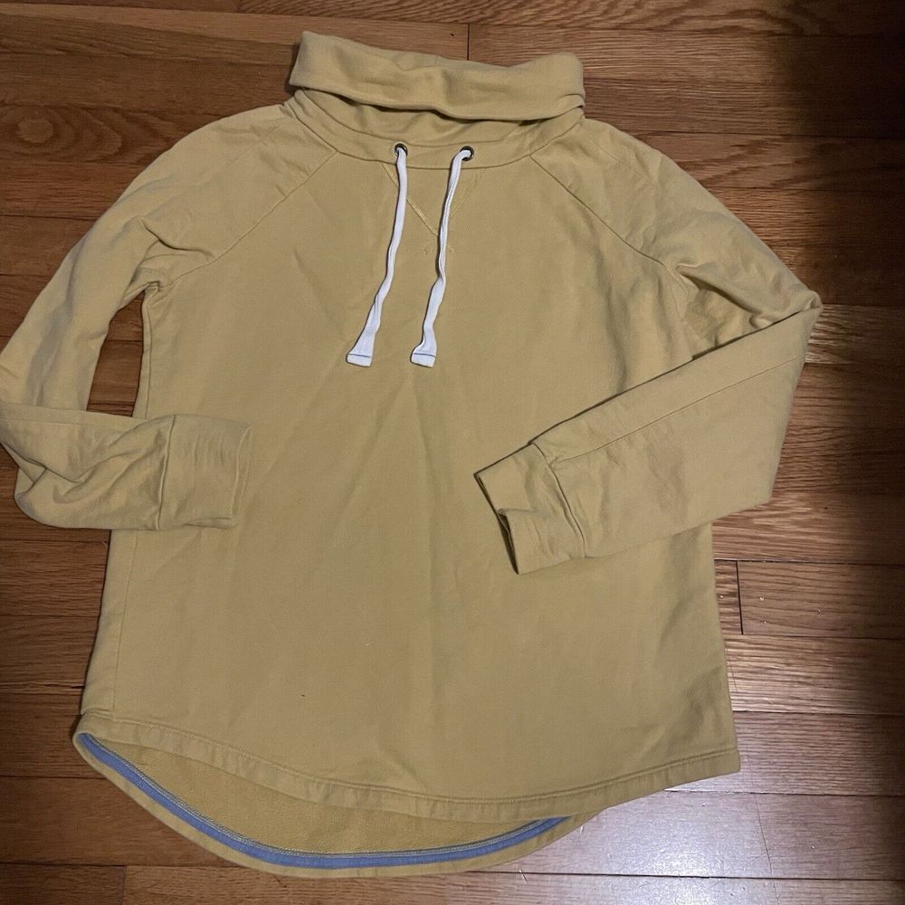 Solid Yellow Boden Size 4‎ High Neck Sweatshirt Pullover Casual